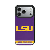 Louisiana State University Tigers Personalized Stripe Bump Phone Case for Apple iPhone