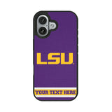Louisiana State University Tigers Personalized Stripe Bump Phone Case for Apple iPhone