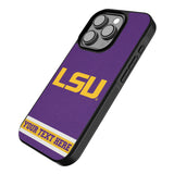 Louisiana State University Tigers Personalized Stripe Bump Phone Case for Apple iPhone