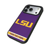 Louisiana State University Tigers Personalized Stripe Bump Phone Case for Apple iPhone