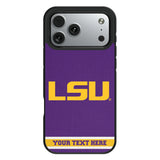 Louisiana State University Tigers Personalized Stripe Bump Phone Case for Apple iPhone