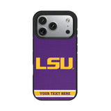 Louisiana State University Tigers Personalized Stripe Bump Phone Case for Apple iPhone