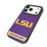 Louisiana State University Tigers Personalized Stripe Bump Phone Case for Apple iPhone