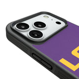 Louisiana State University Tigers Personalized Stripe Bump Phone Case for Apple iPhone