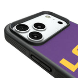 Louisiana State University Tigers Personalized Stripe Bump Phone Case for Apple iPhone
