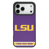 Louisiana State University Tigers Personalized Stripe Bump Phone Case for Apple iPhone