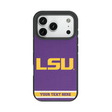Louisiana State University Tigers Personalized Stripe Bump Phone Case for Apple iPhone