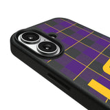 Louisiana State University Tigers Plaid MagSafe Compatible Phone Case for Apple iPhone