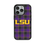 Louisiana State University Tigers Plaid MagSafe Compatible Phone Case for Apple iPhone