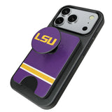 Louisiana State University Tigers Stripe PopSockets MagSafe-Compatible PopWallet+