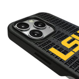 Louisiana State University Tigers Text Backdrop MagSafe Compatible Phone Case for Apple iPhone