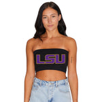 LSU Black Bandeau Top