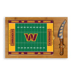 Washington Commanders Football Field - Icon Glass Top Cutting Board & Knife Set