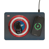 Marvel Avengers Captain America Grid 15-Watt Wireless Charger and Mouse Pad