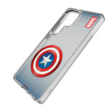 Marvel Avengers Captain America Grid Clear Phone Case for Samsung Galaxy
