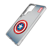 Marvel Avengers Captain America Grid Clear Phone Case for Samsung Galaxy