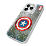 Marvel Avengers Captain America Grid Glitter Phone Case for Apple iPhone