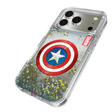 Marvel Avengers Captain America Grid Glitter Phone Case for Apple iPhone