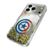 Marvel Avengers Captain America Sigil Glitter Phone Case for Apple iPhone