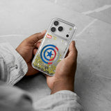 Marvel Avengers Captain America Sigil Glitter Phone Case for Apple iPhone