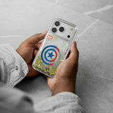 Marvel Avengers Captain America Sigil Glitter Phone Case for Apple iPhone