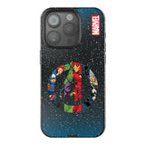Marvel Avengers Grid Black Bling Phone Case for Apple iPhone