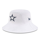 Men's Dallas Cowboys New Era White 2024 NFL Training Camp Stretch Bucket Hat