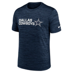 Men's Nike Navy Dallas Cowboys Reverse Play Velocity Performance T-Shirt