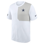 Dallas Cowboys Nike Sideline UV Performance Coach Shirt - White