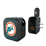 Miami Dolphins 1966-1973 Historic Collection Linen 2 in 1 USB A/C Charger