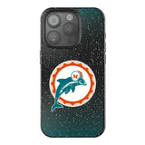 Miami Dolphins 1966-1973 Historic Collection Linen Black Bling Phone Case for Apple iPhone