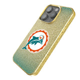Miami Dolphins 1966-1973 Historic Collection Linen Bling Phone Case for Apple iPhone