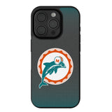 Miami Dolphins 1966-1973 Historic Collection Linen Bump Phone Case for Apple iPhone