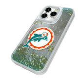 Miami Dolphins 1966-1973 Historic Collection Linen Glitter Phone Case for Apple iPhone