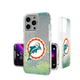 Miami Dolphins 1966-1973 Historic Collection Linen Glitter Phone Case for Apple iPhone