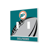 Miami Dolphins 1966-1973 Historic Collection Passtime Hidden-Screw Light Switch Plate