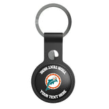 Miami Dolphins 1966-1973 Historic Collection Personalized Insignia Black Airtag Holder