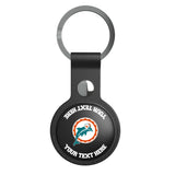 Miami Dolphins 1966-1973 Historic Collection Personalized Insignia Black Airtag Holder