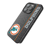 Miami Dolphins 1966-1973 Historic Collection Sidebar Black Bling Phone Case for Apple iPhone