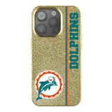 Miami Dolphins 1966-1973 Historic Collection Sidebar Bling Phone Case for Apple iPhone