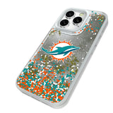 Miami Dolphins Confetti Glitter Phone Case for Apple iPhone