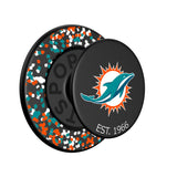 Miami Dolphins Confetti PopSockets Magnetic Phone Grip and Stand