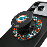 Miami Dolphins Confetti PopSockets Magnetic Phone Grip and Stand