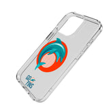 Miami Dolphins Deco Clear Phone Case for Apple iPhone