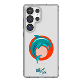 Miami Dolphins Deco Clear Phone Case for Samsung Galaxy