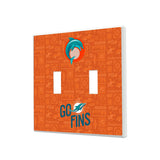 Miami Dolphins Deco Hidden-Screw Light Switch Plate