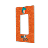 Miami Dolphins Deco Hidden-Screw Light Switch Plate