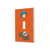 Miami Dolphins Deco Hidden-Screw Light Switch Plate
