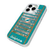 Miami Dolphins Field Glitter Phone Case for Apple iPhone