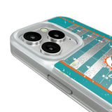 Miami Dolphins Field Glitter Phone Case for Apple iPhone
